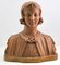 Buste de Femme Art Nouveau Stylisé et Détaillé en Plâtre 2