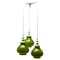 Lampe à Suspension Swirl Ball avec 3 Lampes Globulaires de Fischer Leuchten, Allemagne 1
