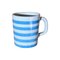 Mug avec Rayures Turquoise par Popolo 1