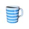 Mug with Turquoise Stripes by Popolo 1