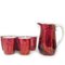Pitcher and Glasses Juice Service from Ćmielów, Poland, 1960s, Set of 6, Image 3