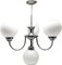 Mid-Century Silver & White Chandelier, 1950s, Image 1