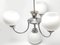 Mid-Century Silver & White Chandelier, 1950s, Image 3