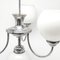 Mid-Century Silver & White Chandelier, 1950s 14