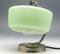 Lampada da comodino Mid-Century verde e argentata, anni '50, Immagine 3