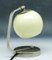Glas & Metall Mid-Century Nachttischlampe, 1950er 5