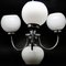 Chandelier with White Globes, 1950s, Image 3