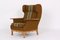 Danish Oak and Wool Lounge Chair, 1970s 8