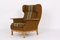 Danish Oak and Wool Lounge Chair, 1970s, Image 8