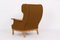 Danish Oak and Wool Lounge Chair, 1970s, Image 9