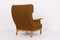 Danish Oak and Wool Lounge Chair, 1970s, Image 3