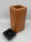 Brown Leather Ashtray with Stitching, 1960s 7