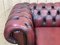 Red Leather Chesterfield Sofa, 1980s 14