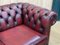 Red Leather Chesterfield Sofa, 1980s 15