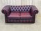 Red Leather Chesterfield Sofa, 1980s 5