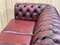 Red Leather Chesterfield Sofa, 1980s 13
