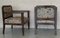 Art Deco Wooden Armchairs in Brown Velvet, 1980s, Set of 2, Image 7