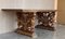 Early 20th Century French Carved Bleached Oak Marquetry Center or Dining Table 4