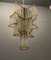 Italian Acrylic Glass Brass Chandelier, Image 5