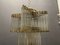 Italian Acrylic Glass Brass Chandelier 6