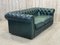 Green Leather Chesterfield Sofa, 1980s, Image 8