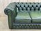 Green Leather Chesterfield Sofa, 1980s 10