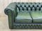 Green Leather Chesterfield Sofa, 1980s, Image 10