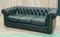 Green Leather Chesterfield Sofa, 1980s 5