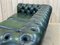 Green Leather Chesterfield Sofa, 1980s, Image 13