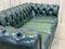 Green Leather Chesterfield Sofa, 1980s 22