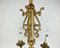 French Gilt Brass Chandelier, 1970s, Image 7