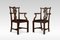 Fauteuils Chippendale Revival en Acajou, Set de 3 1