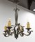 French Art Deco Lustre Wrought Iron Acanthus Leaves Chandelier, 1930s, Image 4