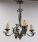 French Art Deco Lustre Wrought Iron Acanthus Leaves Chandelier, 1930s 6