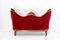 19th Mid-Century French Walnut Red Sofa from Louis Philippe 5