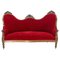19th Mid-Century French Walnut Red Sofa from Louis Philippe, Image 1