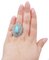 Rose Gold and Silver Ring with Turquoise and Diamonds 4