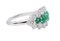 14 Karat White Gold Ring with Emeralds and Diamonds 2