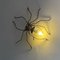 Italian Mid-Century Modern Metal and Glass Spider-Shaped Wall Lamp, 1960s 7