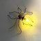 Italian Mid-Century Modern Metal and Glass Spider-Shaped Wall Lamp, 1960s 9