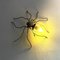 Italian Mid-Century Modern Metal and Glass Spider-Shaped Wall Lamp, 1960s, Image 9