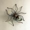 Italian Mid-Century Modern Metal and Glass Spider-Shaped Wall Lamp, 1960s 2