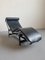 Vintage Black Leather LC4 Chaise Lounge in the style of Le Corbusier, Italy, 1990s 10