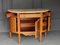 Mid-Century Louis XVI Style Demi Lune Commode with Marble Top 5
