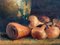 Natura morta con brocca e cipolle, inizio XX secolo, olio su cartone, con cornice, Immagine 7