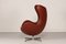 Danish Model 3316 Egg Chair in Leather by Arne Jacobsen for Fritz Hansen, 1969, Image 7