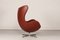 Danish Model 3316 Egg Chair in Leather by Arne Jacobsen for Fritz Hansen, 1969 6