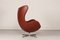 Egg chair nr. 3316 in pelle di Arne Jacobsen per Fritz Hansen, Danimarca, 1969, Immagine 6