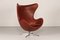 Danish Model 3316 Egg Chair in Leather by Arne Jacobsen for Fritz Hansen, 1969, Image 12