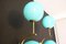Mid-Century Modern Italian Brass and Turquoise Blue Glass Sconces, Set of 2, Image 5